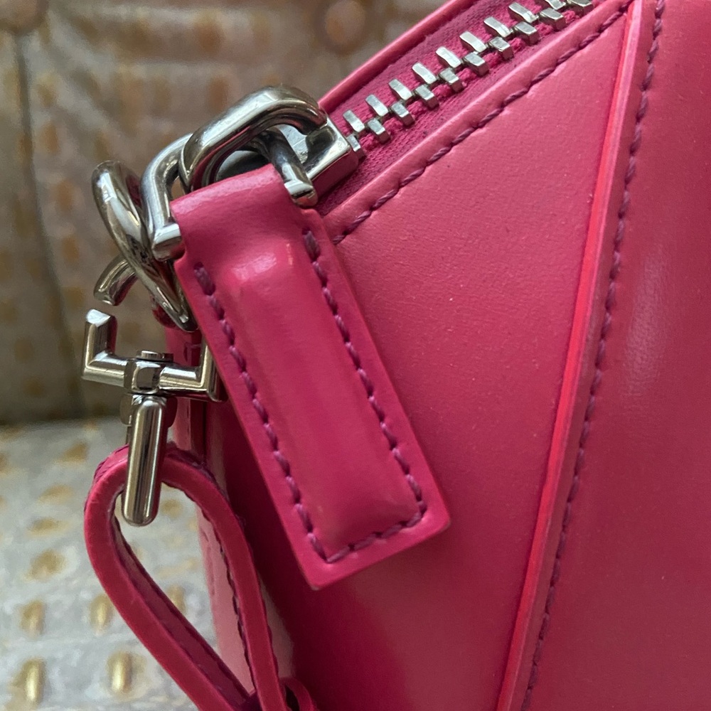 Givenchy Shiny Lord Calfskin Mini Antigona in Hot Pink - Picture 9 of 15